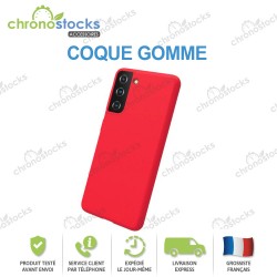 Coque arriere Gomme Samsung A12 Rouge