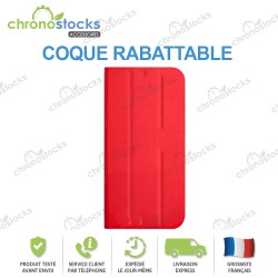 Coque rabattable rouge Honor X7 4G