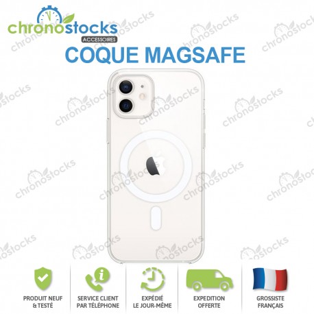 Coque silicone arrière transparente MagSafe iPhone 11 Pro