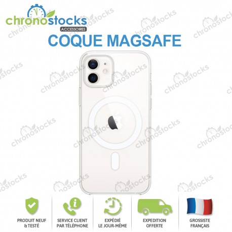 Coque silicone arrière transparente MagSafe iPhone 11 Pro Max