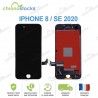 Ecran LCD vitre tactile pour iphone 8 / SE2 / SE3 noir