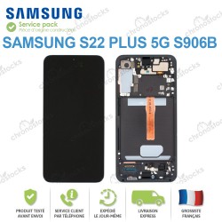 Ecran original LCD vitre tactile châssis Samsung Galaxy S22 Plus S906B noir