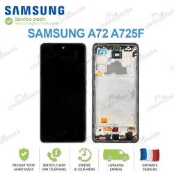 Ecran lcd vitre tactile châssis Samsung Galaxy A12 A127F Noir
