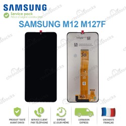 Ecran Lcd vitre tactile Original Samsung Galaxy M12 M127F noir