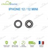 Lentille Caméra Arrière avec Contour iPhone 12 / 12 Mini (Noir)