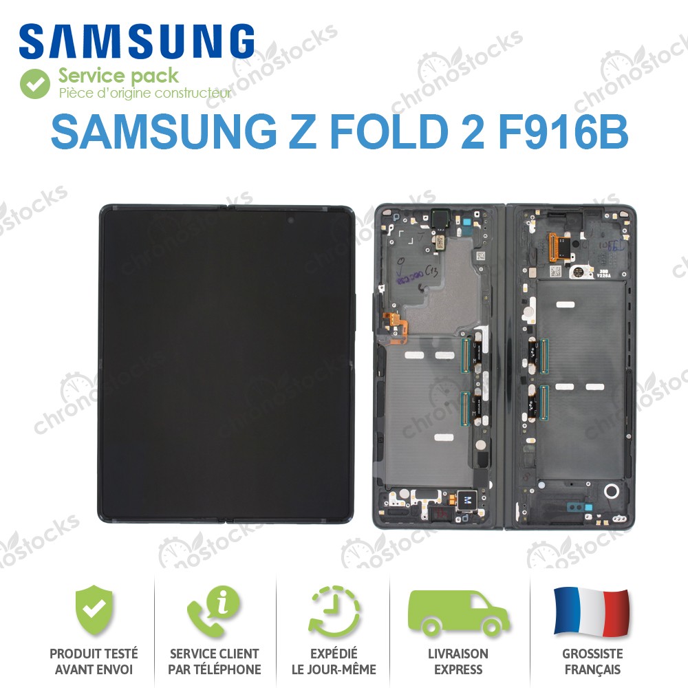 Ecran Complet Samsung Galaxy Z Fold 2 5G SM-F916B Noir