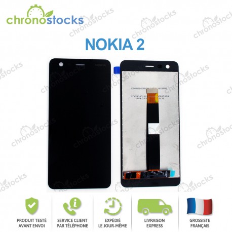 Ecran LCD + vitre tactile Nokia 2 noir