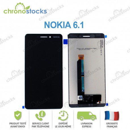 Ecran Lcd vitre tactile Nokia 6.1 noir + outils