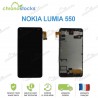 Ecran LCD vitre tactile châssis Lumia 550 noir