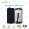 Ecran LCD vitre tactile pour Motorola Moto C noir