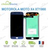 Ecran LCD vitre tactile pour Motorola X4 XT1900 bleu