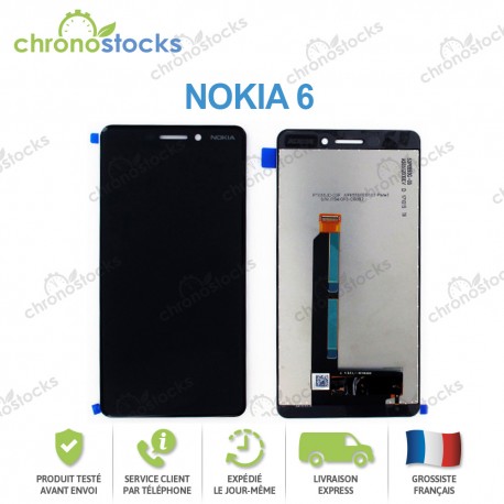 Vitre tactile + écran LCD Nokia 6 noir