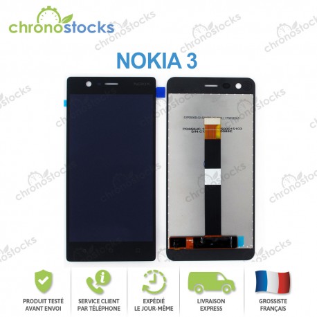 Vitre tactile écran LCD Nokia 3 noir