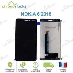 Vitre tactile + écran LCD Nokia 6 2018 noir