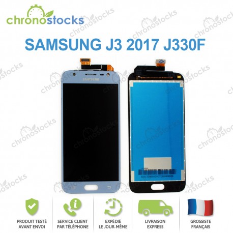 Ecran LCD + vitre tactile Samsung J3 2017 SM-J330 bleu