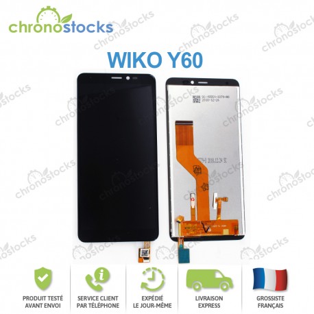 Ecran LCD + vitre tactile Wiko Y60 noir