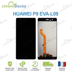 Ecran LCD + vitre tactile Huawei P9 noir EVA-L09 