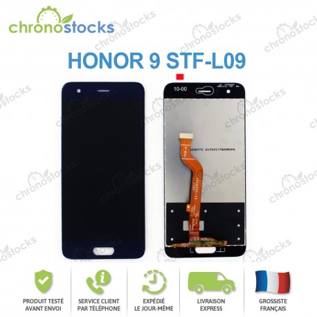 Vitre tactile écran LCD Honor 9 bleu STF-L09