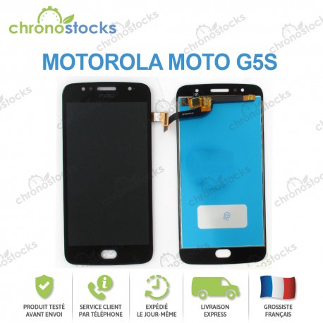 Ecran LCD + vitre tactile Motorola Moto G5S noir