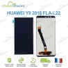 Ecran LCD vitre tactile pour Huawei Y9 2018 blanc FLA-L22