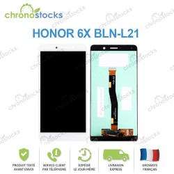 Ecran LCD + vitre tactile Honor 6X blanc BLN-L21