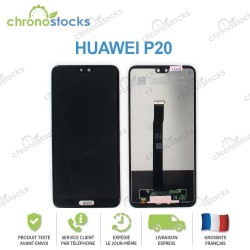 Ecran LCD vitre tactile Huawei P20 noir EML-L09
