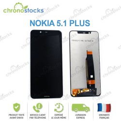 Ecran LCD vitre tactile Nokia 5.1 Plus noir