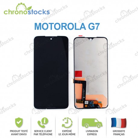 Ecran LCD vitre tactile Motorola Moto G7 noir