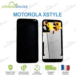 Ecran LCD vitre tactile châssis pour Motorola Xstyle noir XT1572