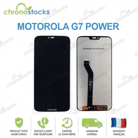 Ecran LCD vitre tactile Motorola G7 Power noir