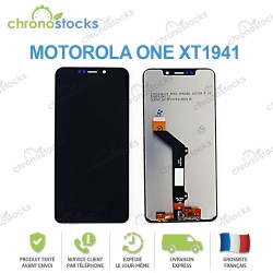 Ecran LCD vitre tactile Motorola One noir