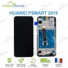 Ecran vitre tactile châssis Huawei P smart 2019 Psmart 2019 noir POT-LX1
