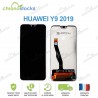 Ecran LCD vitre tactile Huawei Y9 2019 noir JKM-LX1 JKM-LX2