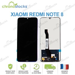 Ecran LCD vitre tactile pour Xiaomi Redmi Note 8 noir bleu neptune