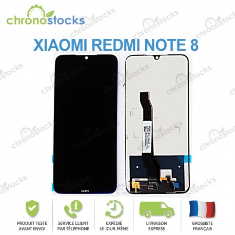 Ecran LCD vitre tactile Xiaomi Redmi Note 8 noir bleu neptune