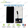 Ecran LCD vitre tactile Xiaomi Redmi Note 8 noir bleu neptune
