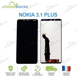 Ecran LCD vitre tactile pour Nokia 3.1 plus noir