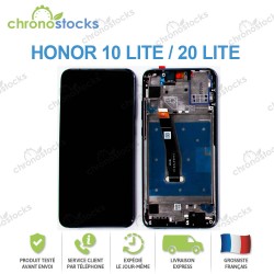 Ecran LCD vitre tactile châssis pour Huawei Honor 10 lite noir HRY-LX1