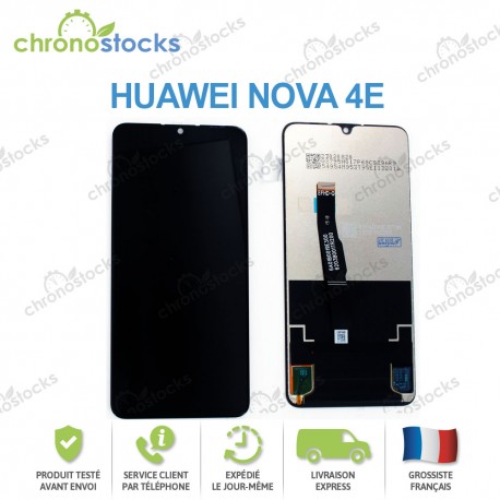 Vitre tactile écran LCD pour Huawei Nova 4E noir MAR-AL00