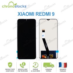 Ecran LCD vitre tactile Xiaomi Redmi 9 noir (France)