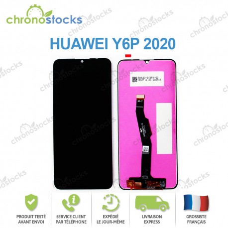 Ecran LCD vitre tactile pour Huawei Y6P 2020 noir (France)