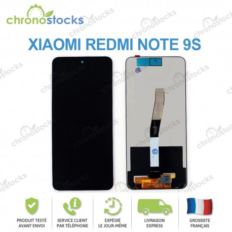 Ecran LCD vitre tactile pour Xiaomi Redmi Note 9s noir