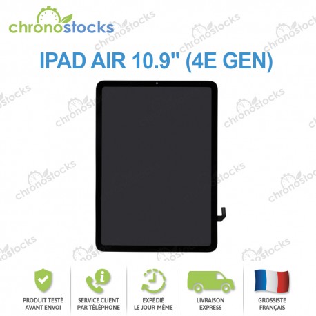 Ecran LCD vitre tactile noir iPad Air 10.9" (4e Gen)