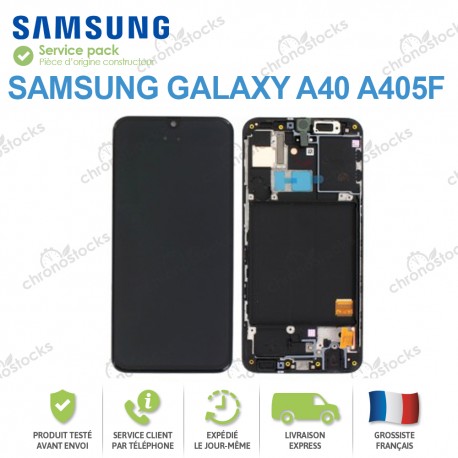 Ecran complet d'origine constructeur Samsung Galaxy A40 A405f noir