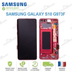 Ecran Complet Samsung Galaxy S10 SM-G973F Rouge