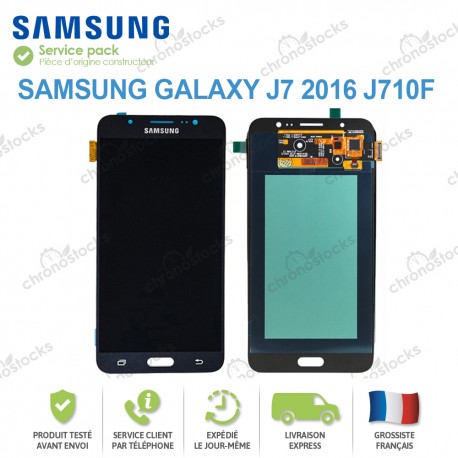 Ecran complet LCD vitre tactile original Samsung Galaxy J7 2016 J710F Noir