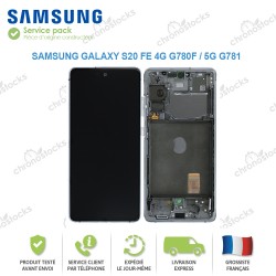 Ecran complet original Samsung Galaxy S20 FE 4G G780F / 5G G781B Blanc