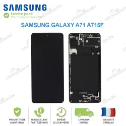 Ecran LCD vitre tactile original Samsung Galaxy A71 A715F Noir
