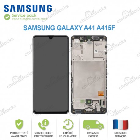 Ecran LCD vitre tactile original Samsung Galaxy A41 A415F Noir