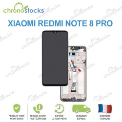 Ecran LCD vitre tactile châssis pour Xiaomi Redmi Note 8 Pro noir